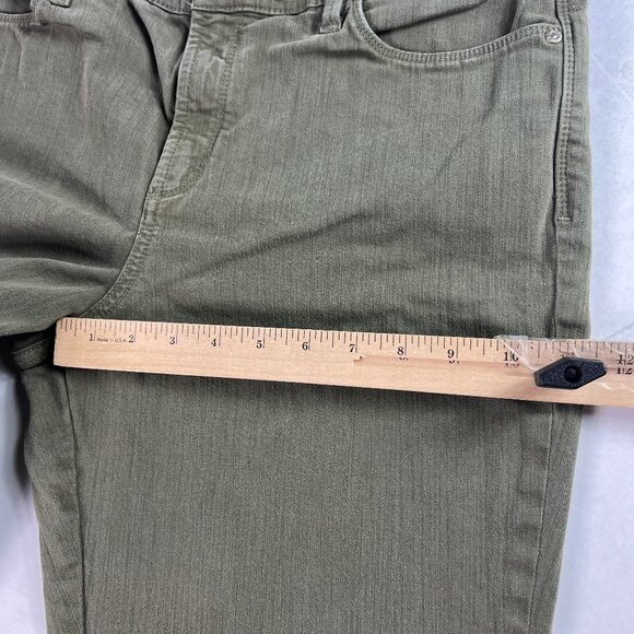 Not Your Daughters Jeans Women's 36x22* Dayla Wide Cuff Capri Green Denim Tag 14 - Picture 14 of 16